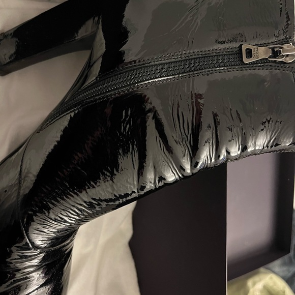 Prada booties new with slipper bag and box, never worn outside but small tear. - Picture 5 of 6